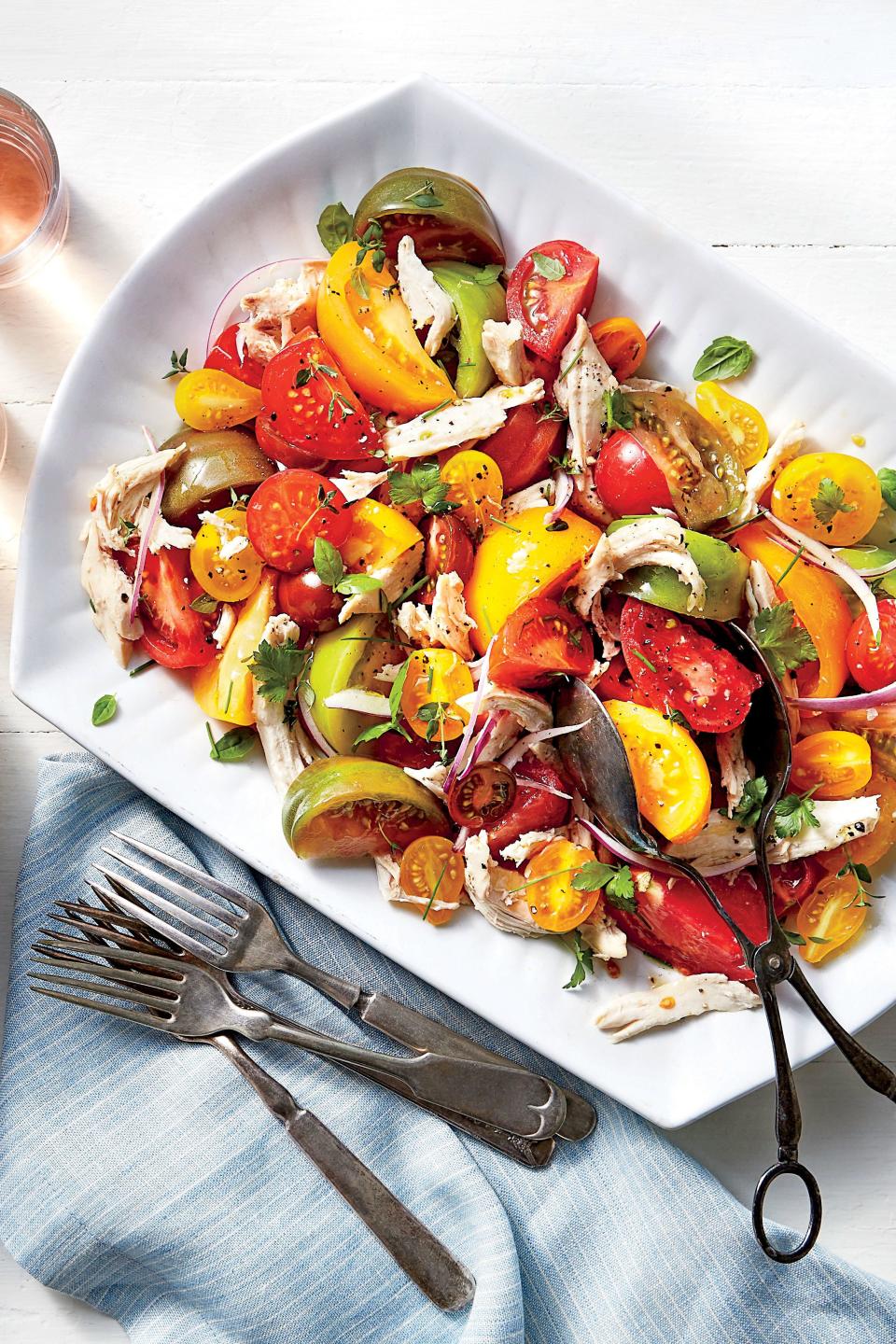 Heirloom Tomato and Chicken Toss