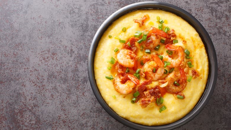 Grits with shrimp