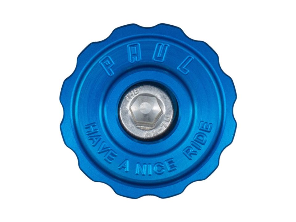 Paul Components Klamper Stem Top Cap blue close up