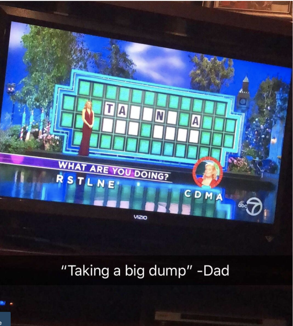 "Taking a big dump"