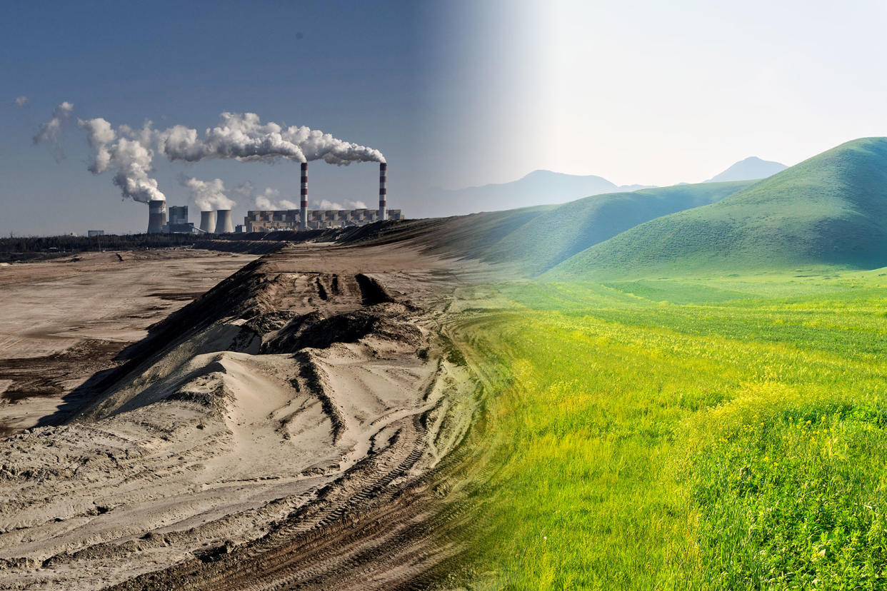 Industrial Wasteland VS Natural Green Field Photo illustration by Salon/Getty Images