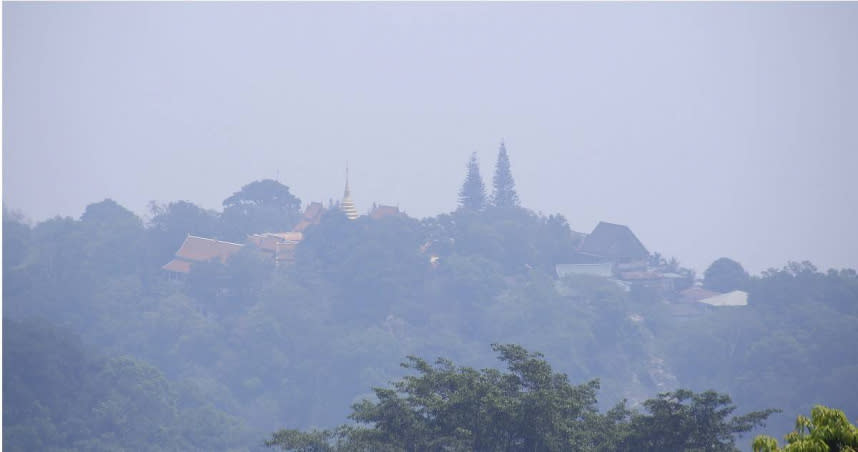 泰國空氣污染嚴重，尤其北部大城清邁，變成世界污染最嚴重的地區之一。（圖／達志／美聯社）