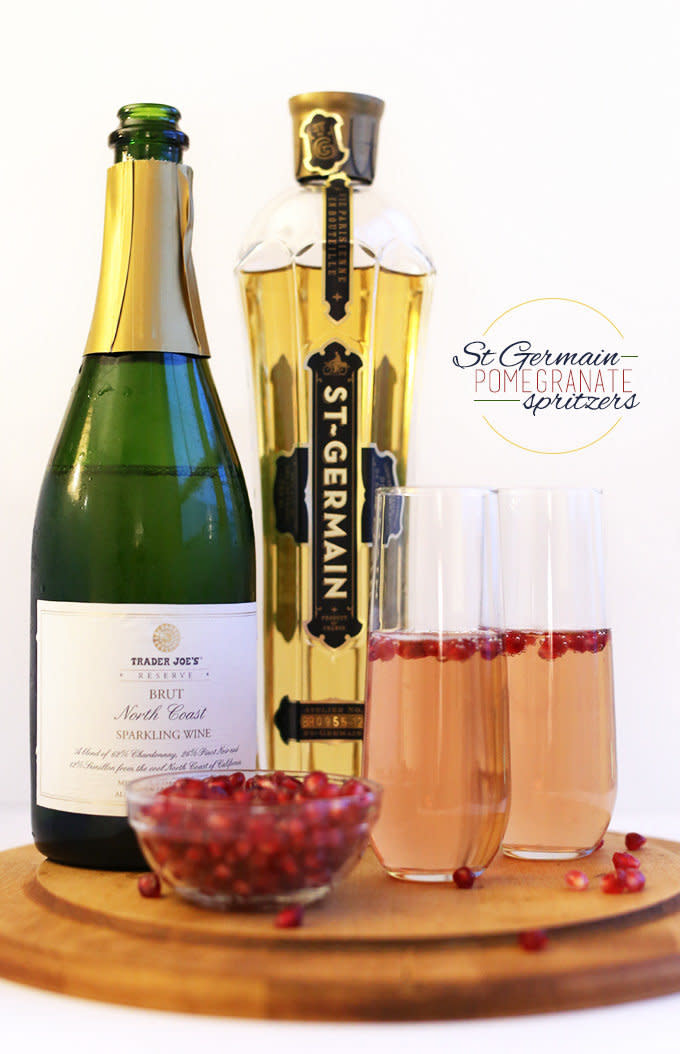 <strong>Get the <a href="https://minimalistbaker.com/st-germain-pomegranate-spritzers/" target="_blank">St. Germain Pomegranate Spritzers</a> recipe from Minimalist Baker.</strong>