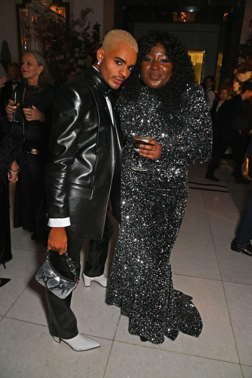 Layton Williams and event presenter Susan Wokoma at the after party (Dave Bennett)