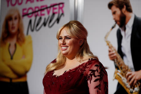 Cast member Rebel Wilson poses at the premiere for the movie "Isn't It Romantic" in Los Angeles, California, U.S., February 11, 2019. REUTERS/Mario Anzuoni