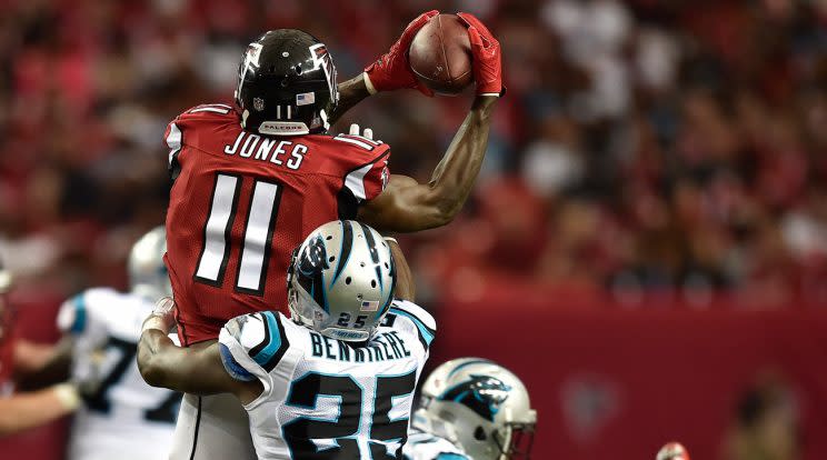 Atlanta Falcons wide receiver Julio Jones will pose Patriots problems