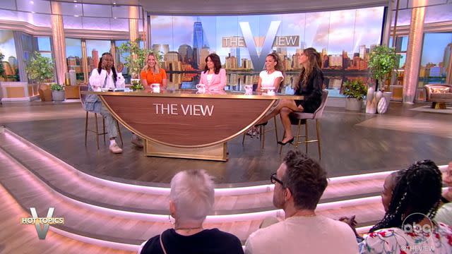 <p>ABC</p> Ryan Reynolds and his mother Tammy in the audience of The View