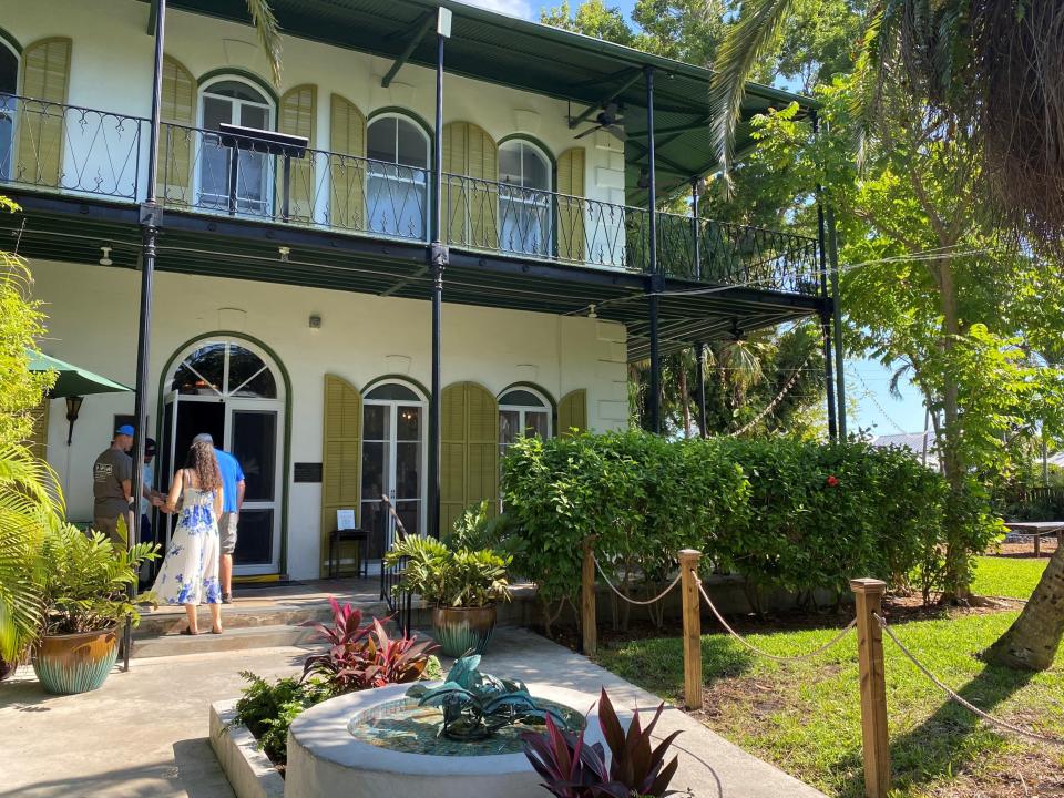 The Key West home of Ernest Hemingway is open for tours. During the 1930s, he wrote several novels while in residence. Lush gardens surround the house, which was built in the French Colonial style in 1851. Many personal mementoes are displayed in the home including the old Royal portable typewriter at which he composed many of his literary works.