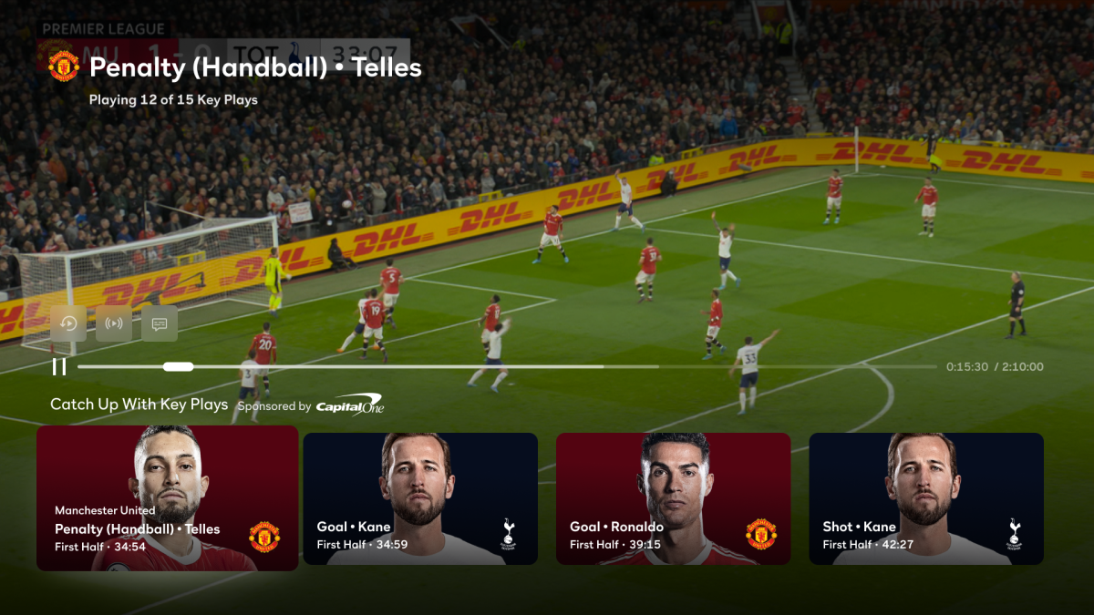Peacocks latest update includes a Key Plays feature for Premier League games