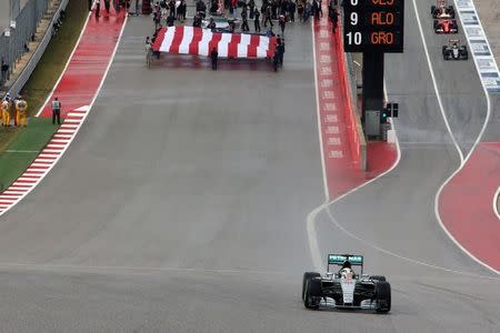 Formula One - F1 - United States Grand Prix 2015 - Circuit of the Americas, Austin, Texas, United States of America - 25/10/15 Mercedes' Lewis Hamilton Mandatory Credit: Action Images / Hoch Zwei Livepic