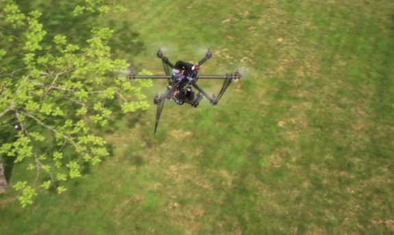 A CineStar drone similar to the one used to study the ancient settlement of Blue J in New Mexico