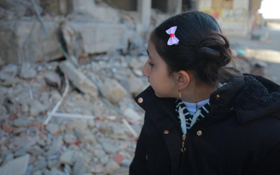 Nine-year-old Joud Yunis lost both her parents when the IDF bombed her house leaving her throwing her out of the building