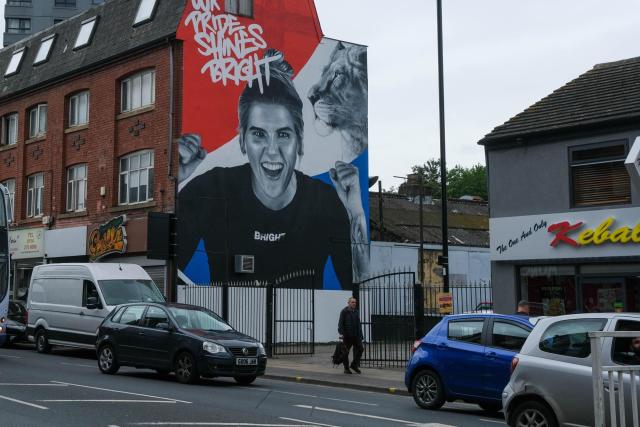 Millie Bright mural Stunning giant picture of Derbyshire s