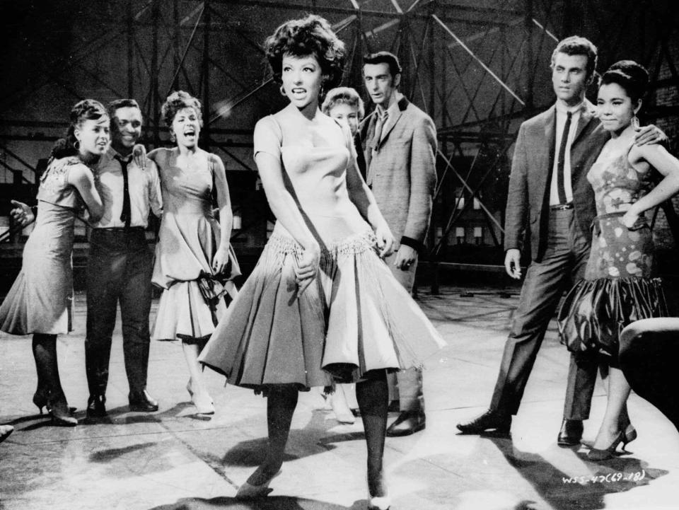 Rita Moreno, center, sings and dances in the 1961 United Artists film “West Side Story,” which is based on Shakespeare’s “Romeo and Juliet.”