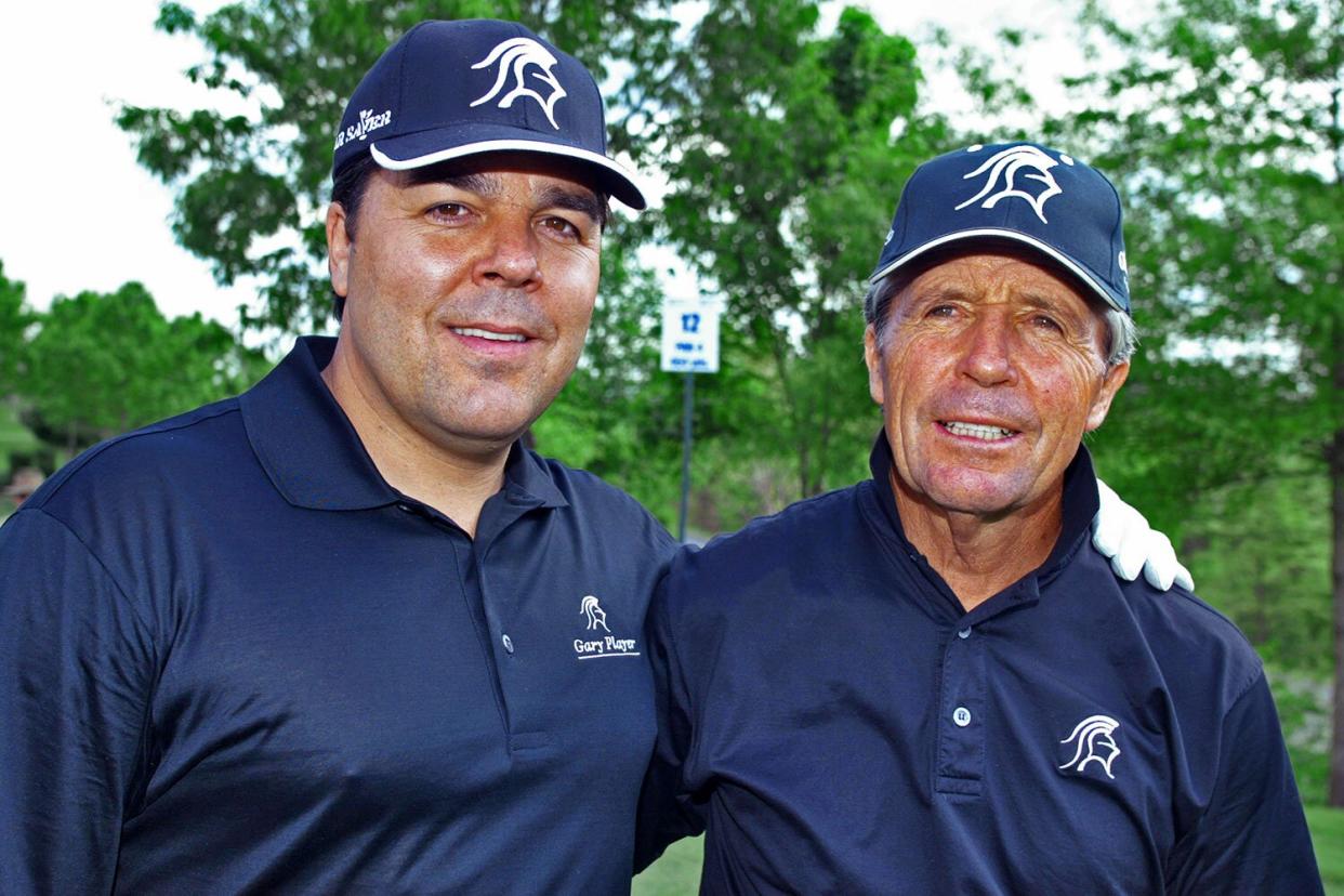 UNITED STATES - MAY 12: Marc Player, left, and his father Gary Player (Photo by Stan Badz/PGA)