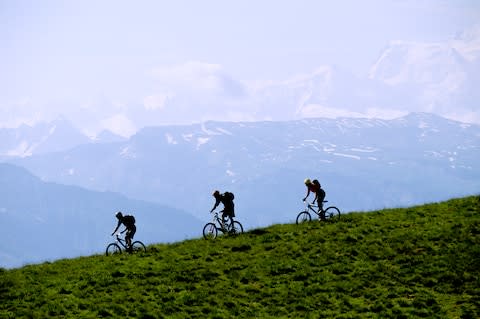 Exploring the country by bike means greed without guilt - Credit: GETTY