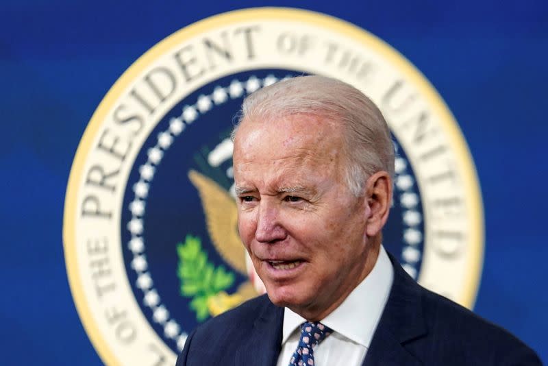 FILE PHOTO: U.S. President Biden announces nomination of Federal Reserve Chair Powell for second four-year term at the White House in Washington