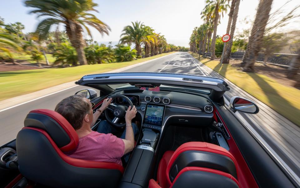 Mercedes CLE Cabriolet cruising along