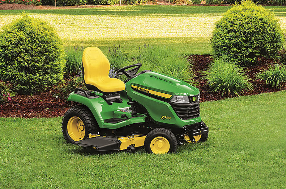 <p>You could cut our lawn with nail scissors it’s so small, so my life’s ambition of owning a ride-on mower looks as though it’ll never be achieved. Still, I want this <strong>22bhp</strong>, top of-the-range <strong>John Deere X590</strong>. Honda also makes lawn tractors but they’re a bit too, er, Honda-ish.</p>
