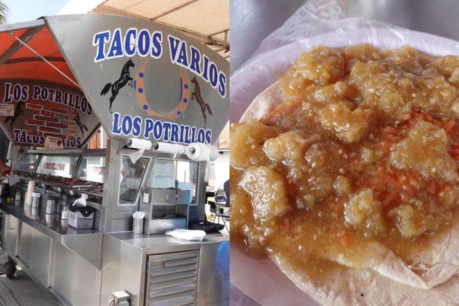 “Tacos Varios Los Potrillos” en Tijuana reprueba por su salsa verde demasiado ácida