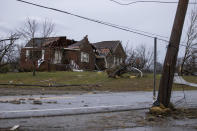 A home is shown destroyed by high winds from one of several tornadoes that tore through the state overnight on March 3, 2020 in Cookeville, Tennessee. At least 19 people were killed and scores more injured in storms across the state that caused severe damage in downtown Nashville. (Brett Carlsen/Getty Images)