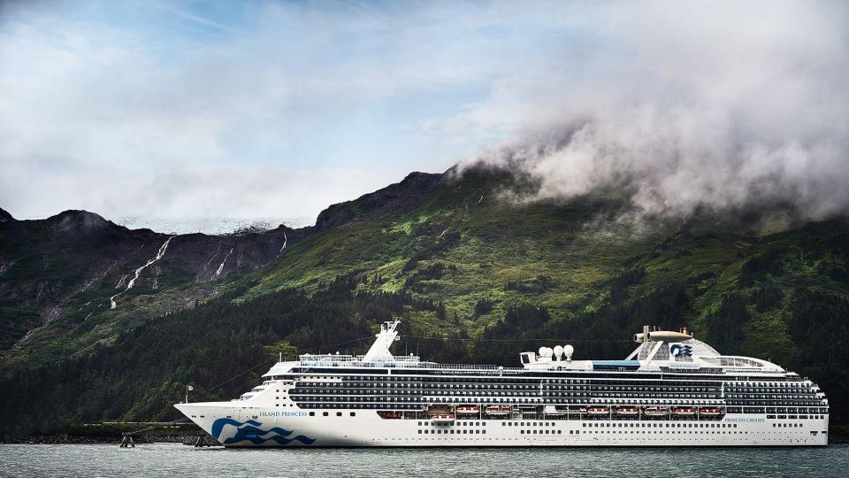 An exterior shot of Island Princess.