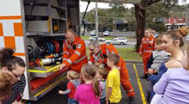 The most exciting part? Party-goers get a look around a fire truck. Photo:Facebook/Midnight Mums