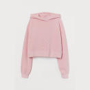 <p>Sweat court à capuche, en coton et polyester (H&M, 19,99 €).</p>