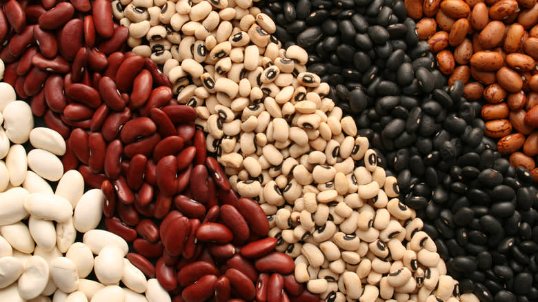 colorful dried beans