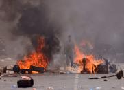 Supporters of opposition leader Sonko demonstrate in Dakar