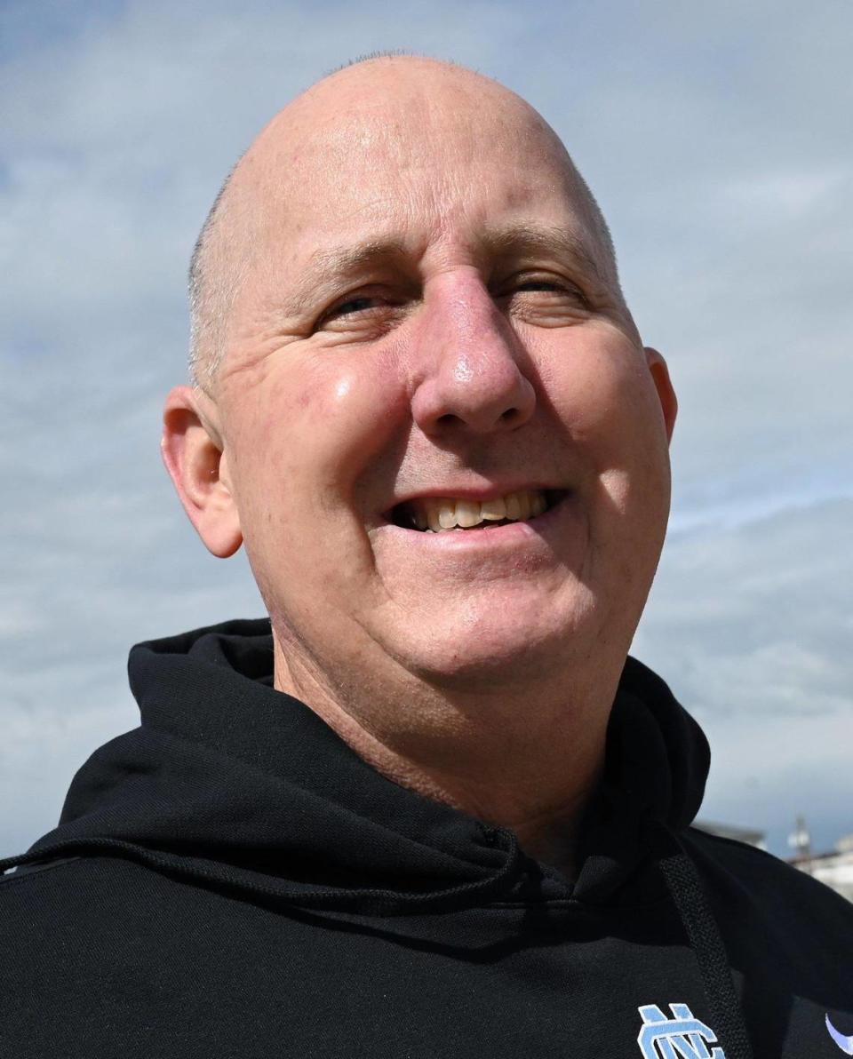 Clovis North girls soccer head coach Nick Pappanduros is the Bee’s girls soccer Coach of the Year, photographed Wednesday, March 29, 2023 in Fresno.