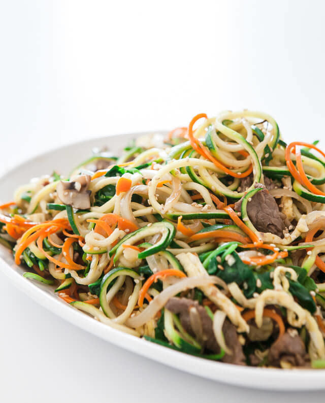 <strong>Get the <a href="http://steamykitchen.com/40990-korean-japchae-zucchini-noodles-recipe.html?inf_contact_key=00487032c6ed6e4100b88b53e1ae6aa08d368d5a63ab6a880e889036d9827b90" target="_blank">Korean Japchae Zoodles recipe</a>&nbsp;from Steamy Kitchen</strong>