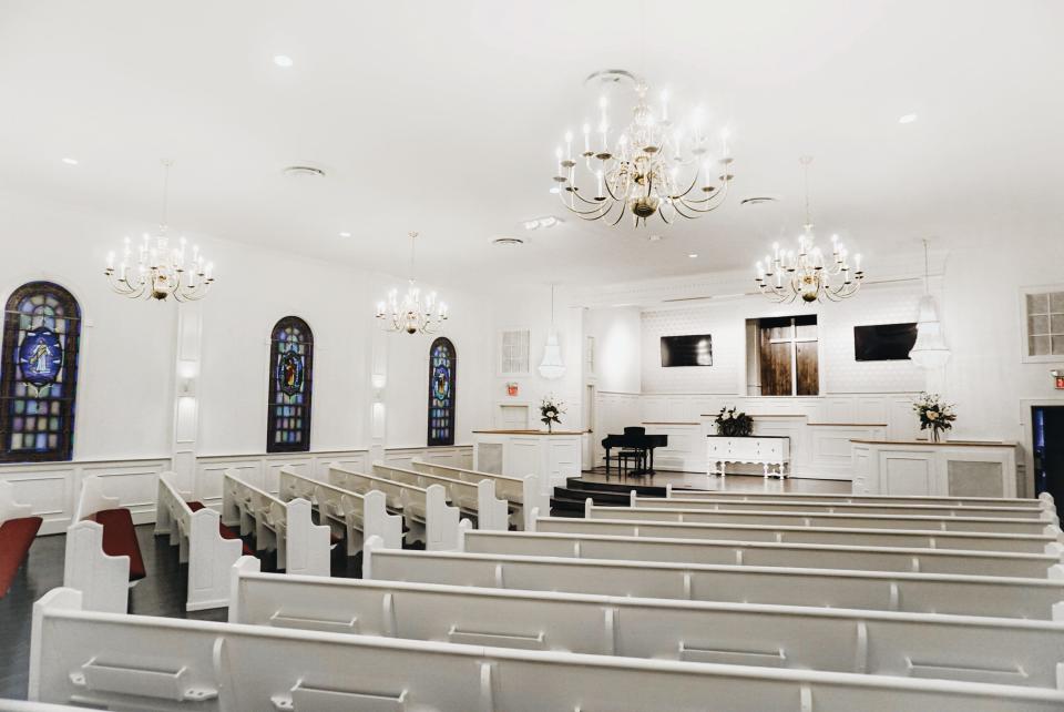 The Carters hope that couples will be drawn to the traditional, renovated chapel in their wedding venue.