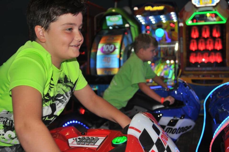 Children play at that arcade at Lake Wylie Bowl N’ Bounce.