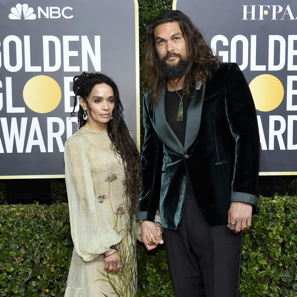 Lisa Bonet and Jason Momoa at 2020 Golden Globes (Kevork Djansezian / NBC)