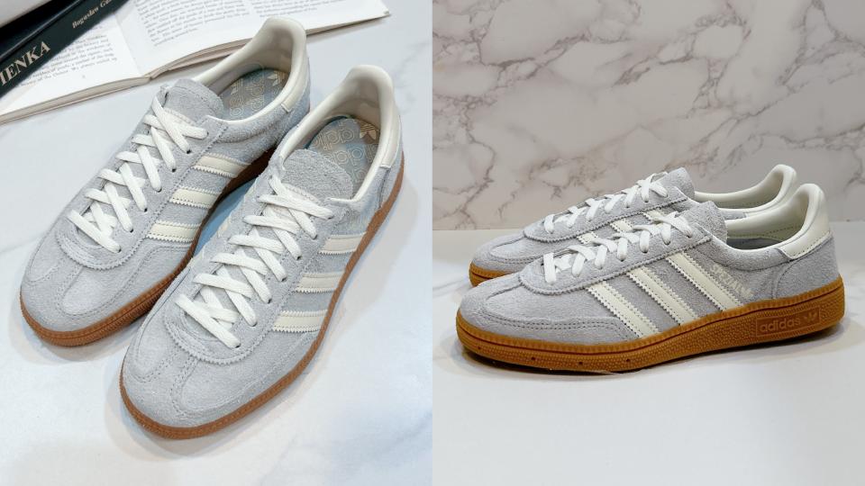 高級灰色球鞋推薦：adidas Originals HANDBALL SPEZIAL，NT$3,690！圖片來源：編輯拍攝