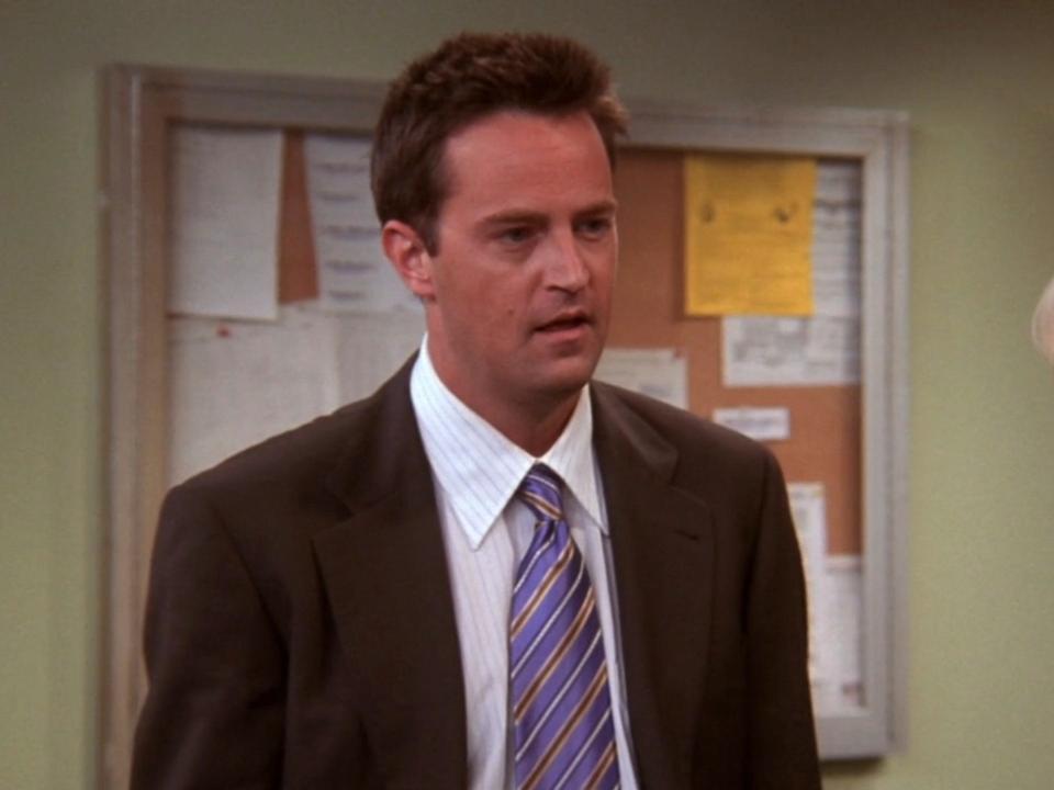 Matthew Perry as Chandler Bing on season 10, episode nine of "Friends."