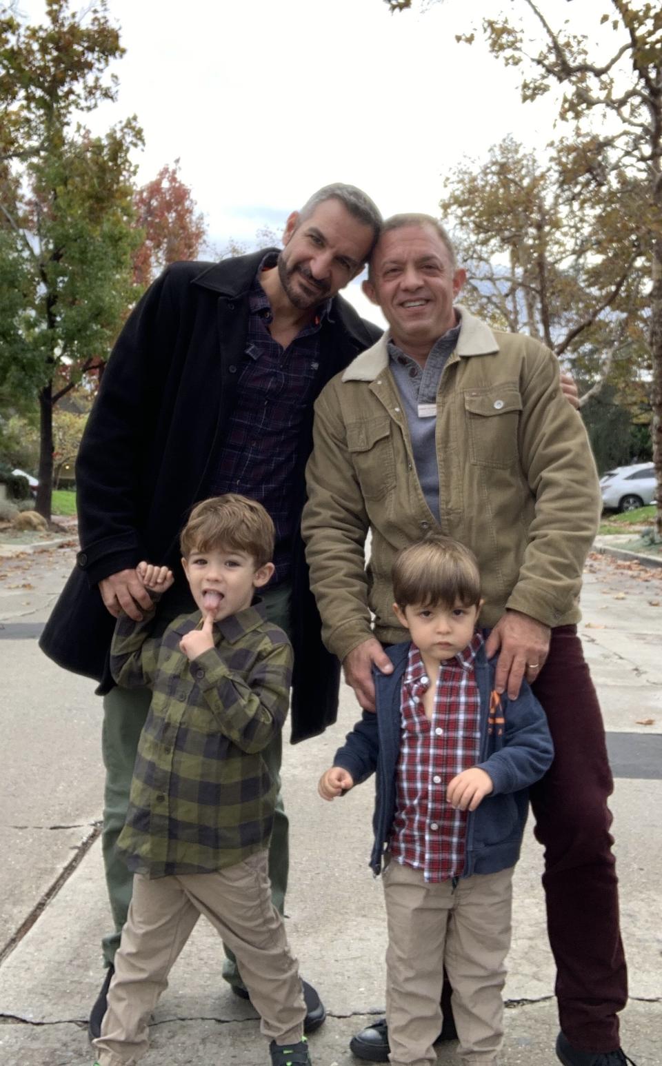 Alex Maghen and Yanir Dekel, with their sons