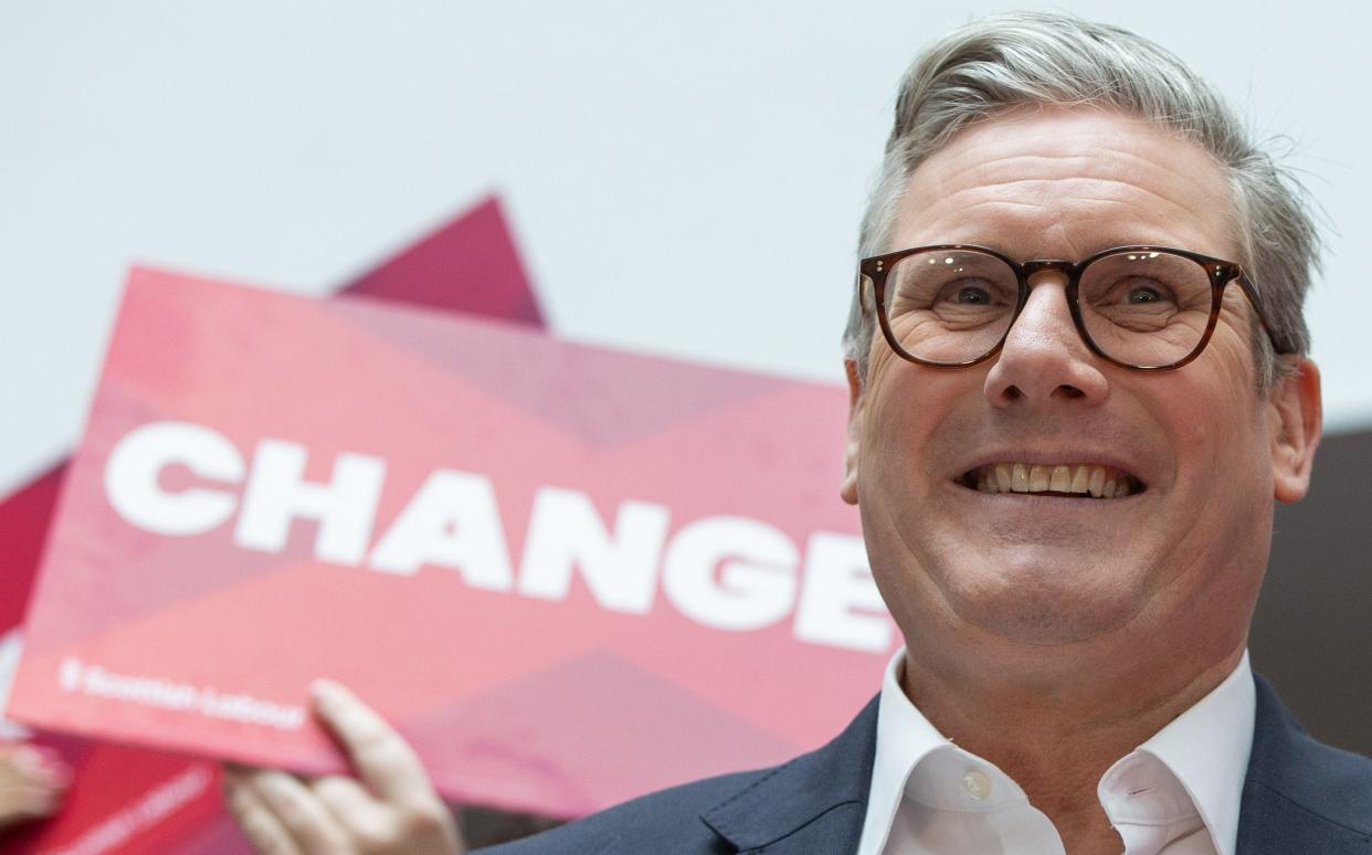 Sir Keir Starmer attends the launch of Scottish Labour's general election campaign in Glasgow