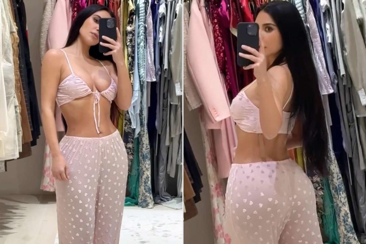 Kim Kardashian Models Sexy SKIMS Valentine's Day Collection Just Before the  Site Crashed During Launch