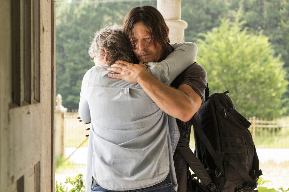 Melissa McBride as Carol Peletier, Norman Reedus as Daryl Dixon - The Walking Dead _ Season 7, Episode 10 - Photo Credit: Gene Page/AMC