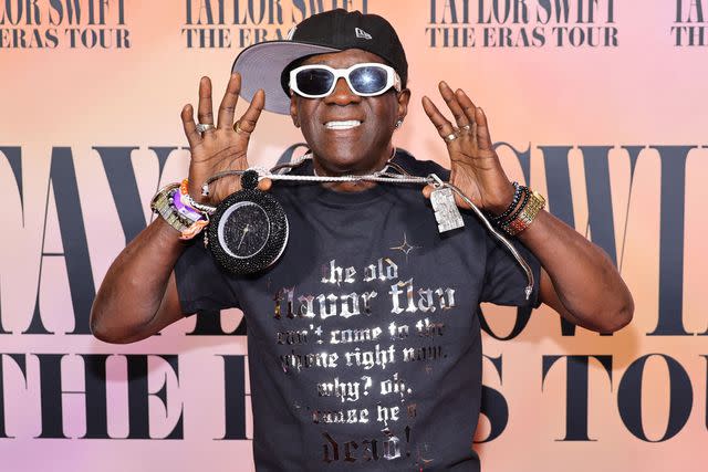 <p>Matt Winkelmeyer/Getty</p> Flavor Flav in 2023