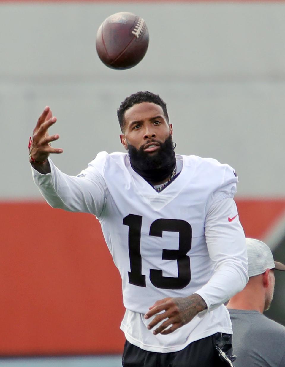 In seven games last season, Odell Beckham Jr. caught 23 passes for 319 yards and three touchdowns and rushed three times for 74 yards and a score.