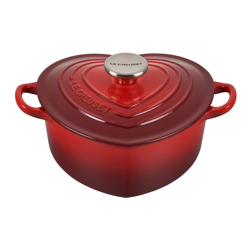 <p><strong>Le Creuset</strong></p><p>amazon.com</p><p><strong>$193.00</strong></p><p><a href="https://www.amazon.com/dp/B08QW87N47?tag=syn-yahoo-20&ascsubtag=%5Bartid%7C10050.g.1416%5Bsrc%7Cyahoo-us" rel="nofollow noopener" target="_blank" data-ylk="slk:Shop Now" class="link ">Shop Now</a></p><p>This heart-shaped casserole dish is sure to set her heart on fire. </p>