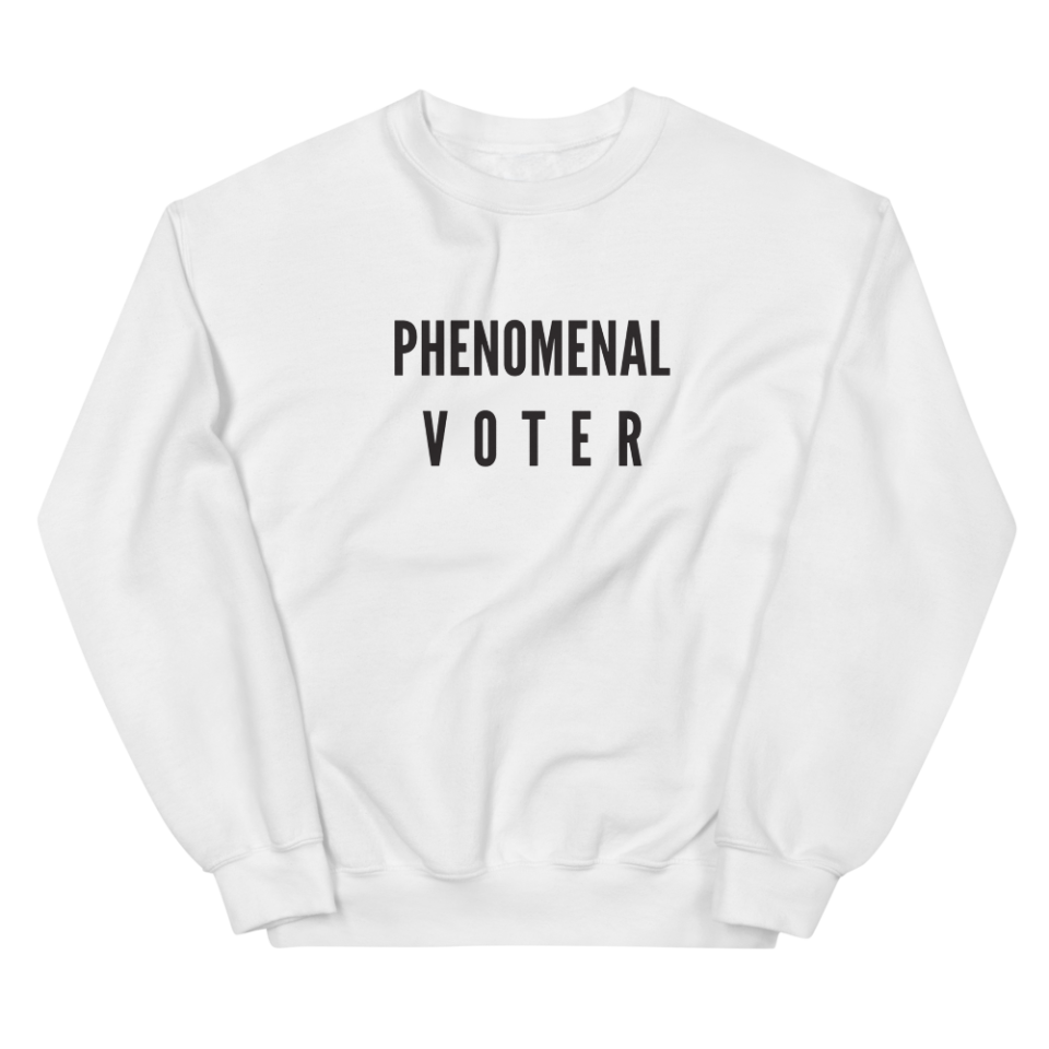 <p><a href="https://www.phenomenalmedia.com/products/sweatshirt?_pos=1&_sid=f5cb887d7&_ss=r" rel="nofollow noopener" target="_blank" data-ylk="slk:Shop Now;elm:context_link;itc:0;sec:content-canvas" class="link ">Shop Now</a></p><p>Voter Lightweight Crewneck Sweatshirt</p><p>$45.00</p><p>phenomenalmedia.com</p>