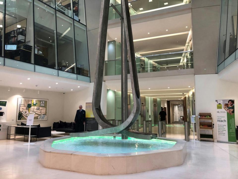 Hogan Lovells’ atrium water feature at Atlantic House (supplied)