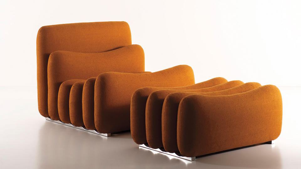 a reedition of Joe Colombo’s futuristic Additional System—modular furniture comprising six configurable cushion sizes—will appear at Salone del Mobile, courtesy of Tacchini and the Joe Colombo Archive