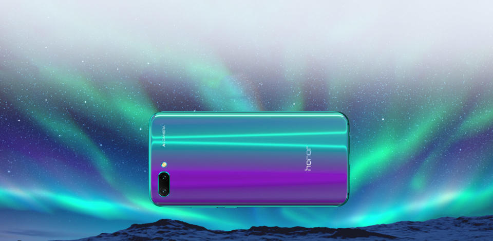 El efecto aurora boreal del Honor 10 – Imagen: Honor