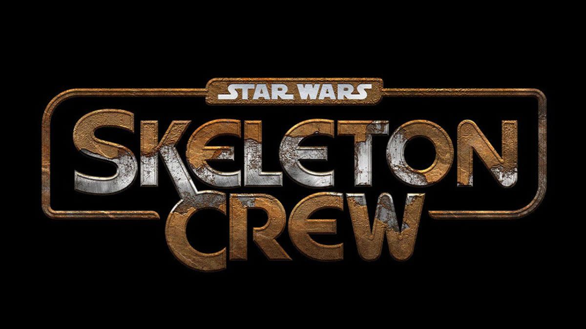  A screenshot of the Star Wars: Skeleton Crew logo on a black background. 