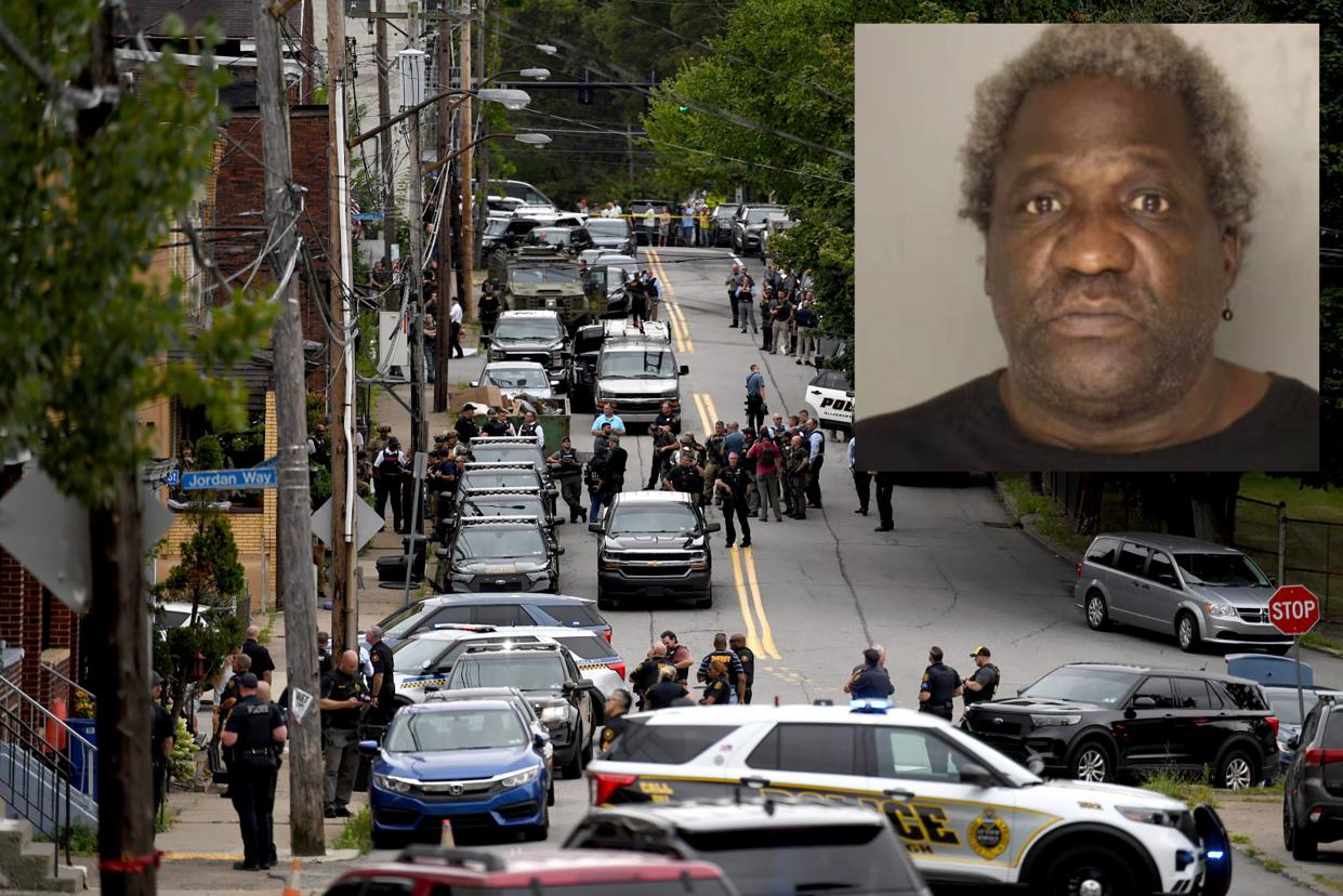William Hardison Sr has been identified as the suspect in the Pittsburgh shooting, a source confirmed to The Independent; police pronounced him dead after an hours-long shootout.  The suspect was pronounced deceased by Pittsburgh EMS at 5.08pm, according to Pittsburgh Public Safety. (AP)